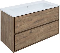 Тумба с раковиной Aquanet Милан 105 дуб рустикальный