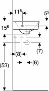 Раковина Geberit Renova Compact 45 276132000